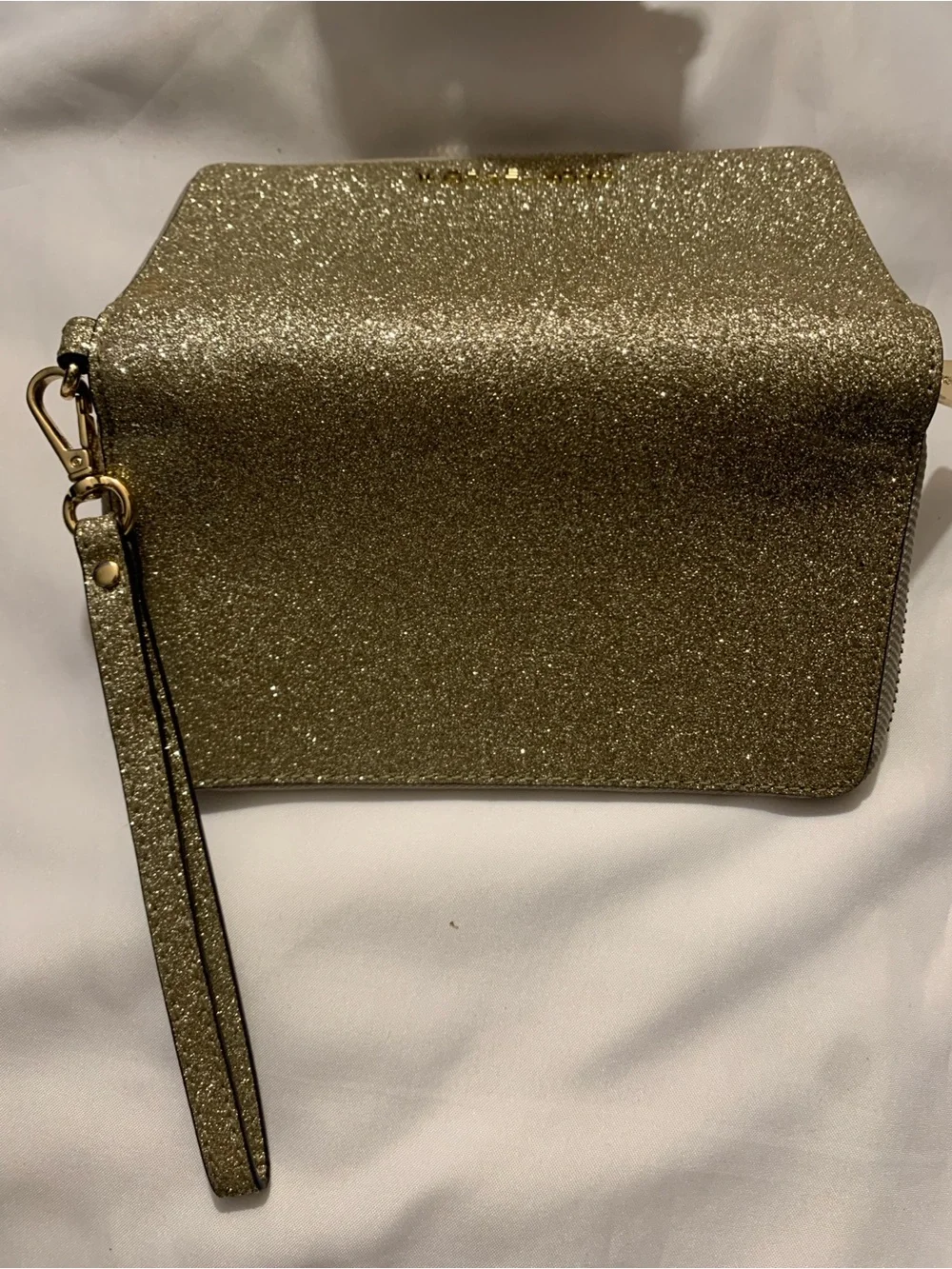 Michael Kors Glitter Gold Wristlet Clutch